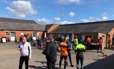 Sunny but bitingly cold April club ride